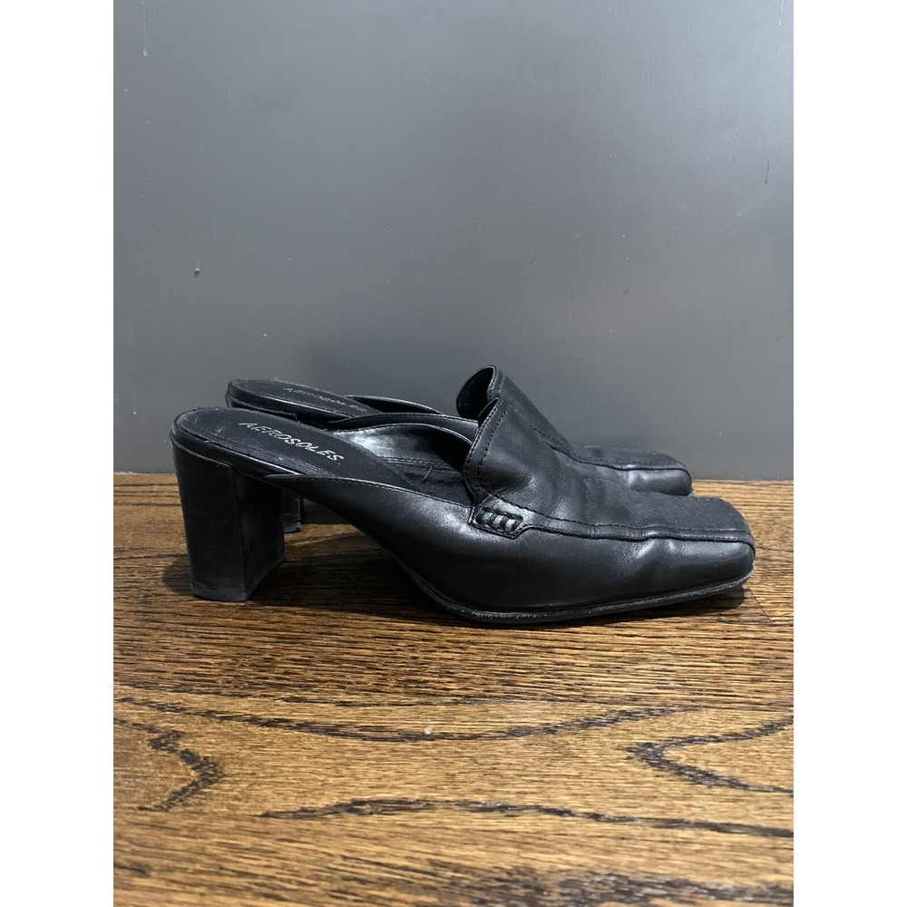 Aerosoles Diversion Slip On Black Leather Womens Shoes Size 9 M